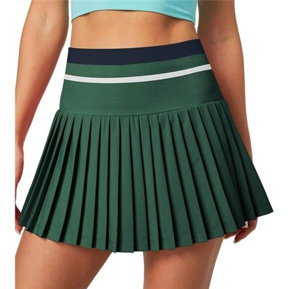 High Waisted Pleated Tennis Skirt with Pockets Skort Athletic Golf Workout - Picture 6 of 6